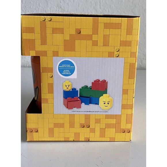 Lego Storage Head Container Pumpkin Halloween Jack O Lantern Orange SMALL NEW - Picture 4 of 9